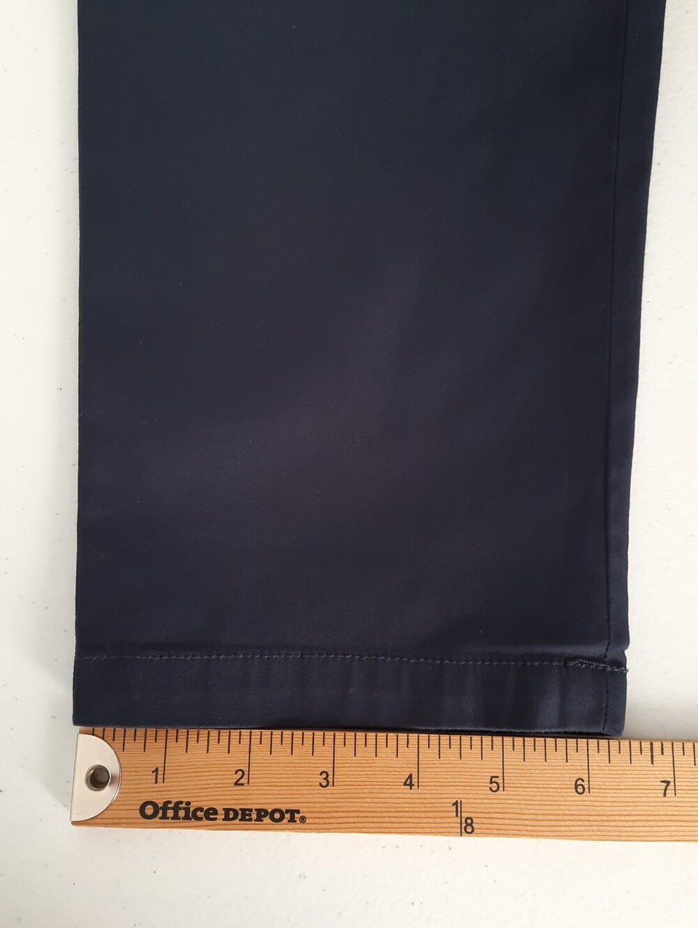 Talbots Solid Navy Blue Stretch Cotton Mid Rise Girlfriend Chino Pants size 12 - Picture 14 of 14